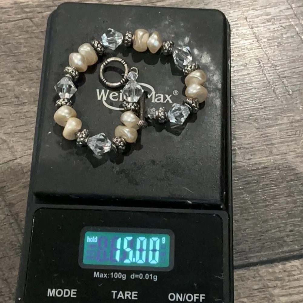 Lot 4 Elegant crystal & Pearl and lepidolite Stone Bracelet Set